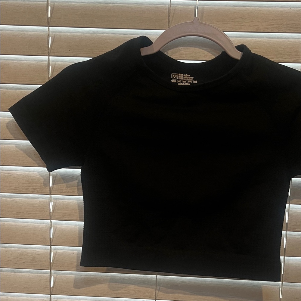 Black Cropped T-Shirt